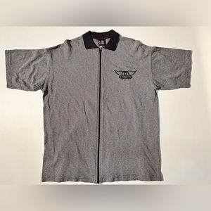 GIANT Men’s Aerosmith Full Zip Vintage Concert Polo Shirt - Sz XL Made in USA